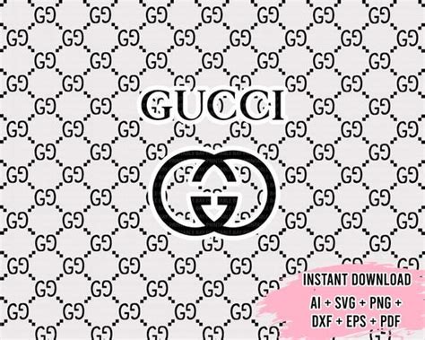 black and white gucci type symbols|Gucci printable logo.